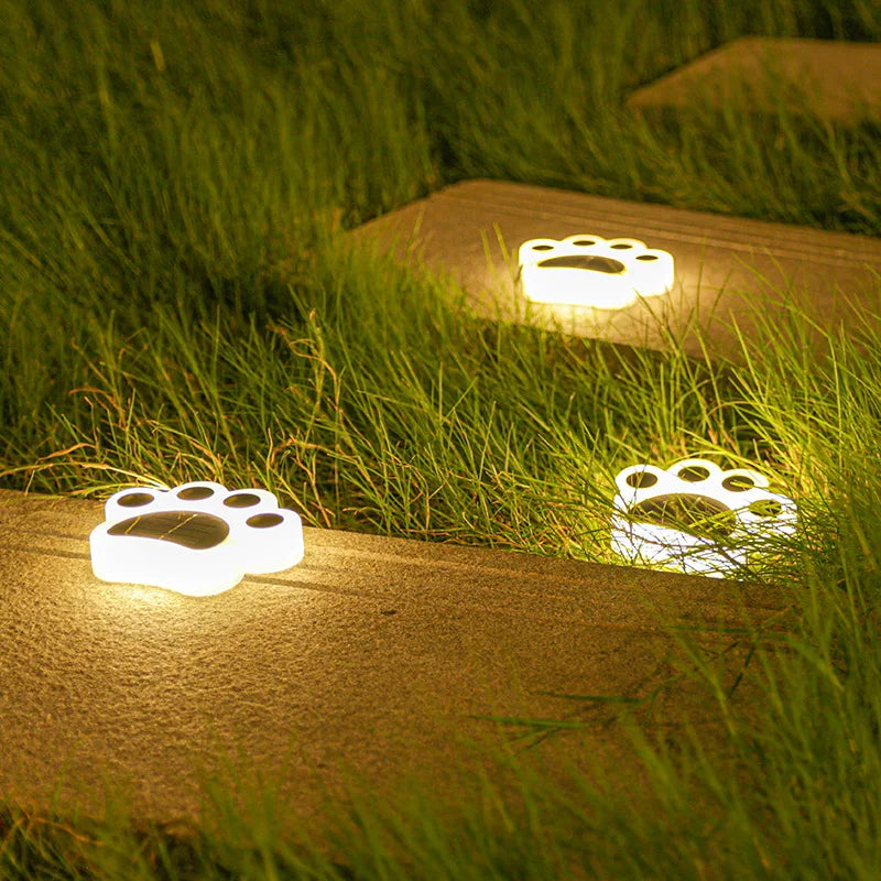 Wireless Solar Footprint Garden Lighting - PawsGlow-Warm wit-Nora Luxe