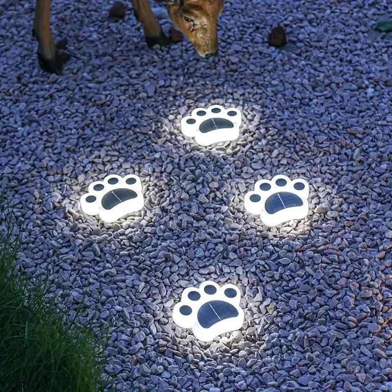 Wireless Solar Footprint Garden Lighting - PawsGlow-Warm wit-Nora Luxe