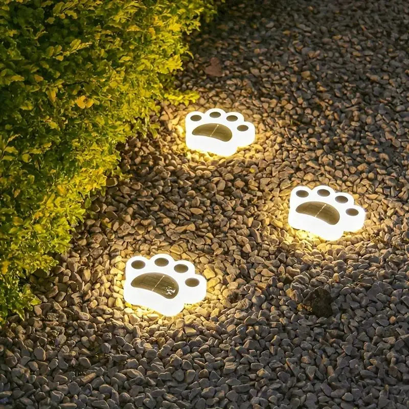 Wireless Solar Footprint Garden Lighting - PawsGlow-Warm wit-Nora Luxe