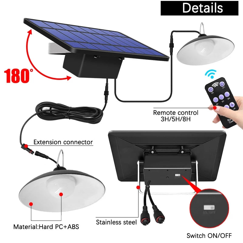 Wireless Solar LED Lamp Set with Remote Control – TwinRay-Nora Luxe