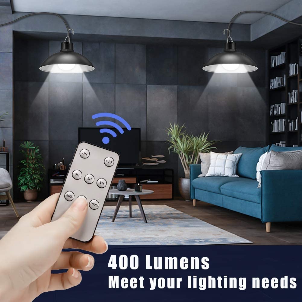 Wireless Solar LED Lamp Set with Remote Control – TwinRay-Nora Luxe
