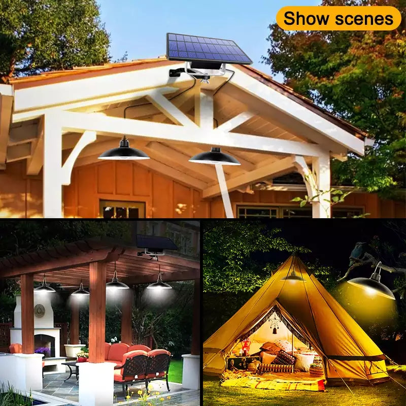 Wireless Solar LED Lamp Set with Remote Control – TwinRay-Nora Luxe