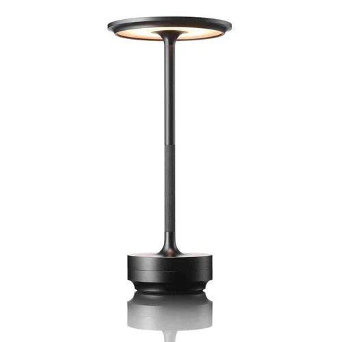 Wireless USB Rechargeable Design Table Lamp - GlowBeam-Black-Nora Luxe