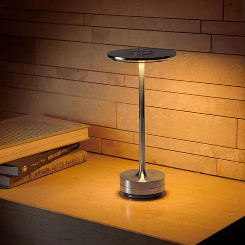 Wireless USB Rechargeable Design Table Lamp - GlowBeam-Gold-Nora Luxe