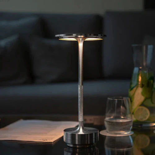 Wireless USB Rechargeable Design Table Lamp - GlowBeam-Gold-Nora Luxe