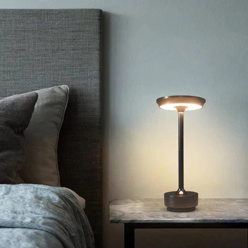 Wireless USB Rechargeable Design Table Lamp - GlowBeam-Gold-Nora Luxe