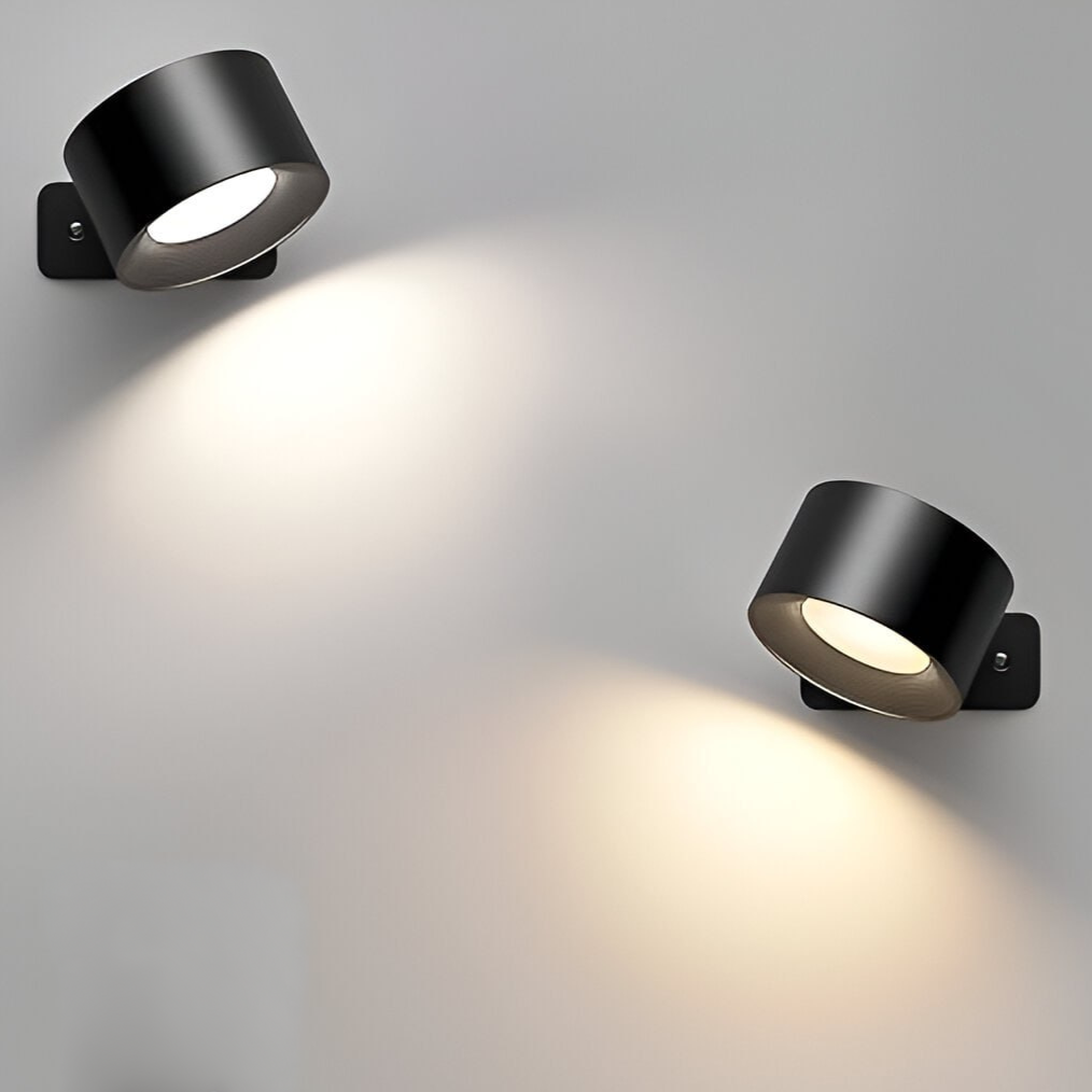 Wireless Wall Lamp - FlexiGlow-Black-Touch Control-Nora Luxe