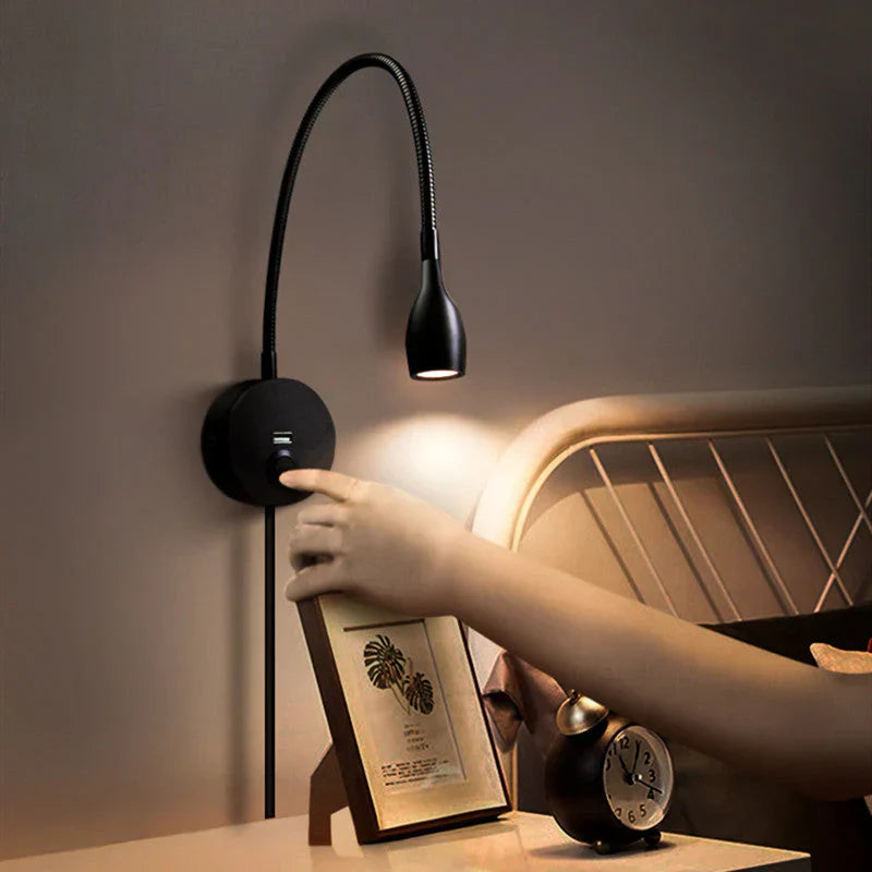 Wireless Wall Lamp for an Enchanting Atmosphere - LumaWave-Black 220v warm light-Nora Luxe