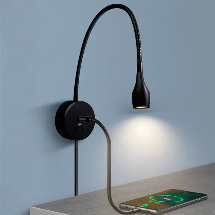 Wireless Wall Lamp for an Enchanting Atmosphere - LumaWave-Black 220v white light-Nora Luxe