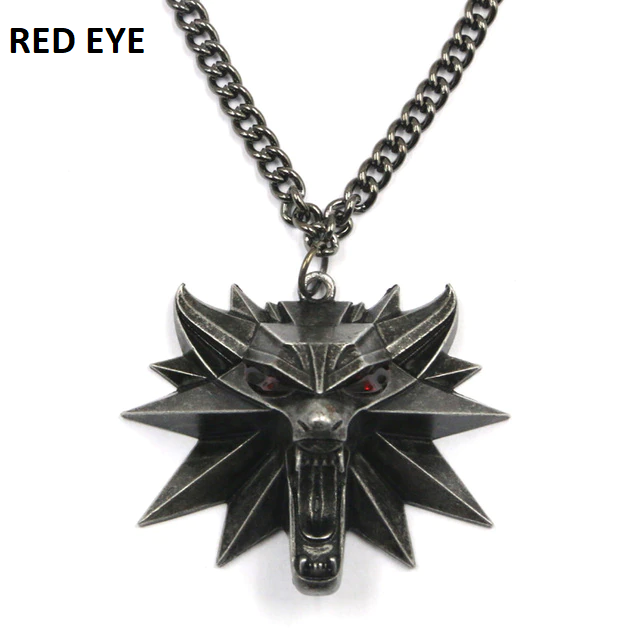 WOLF HUNT LOCKET NECKLACE-Red Eyes-Nora Luxe