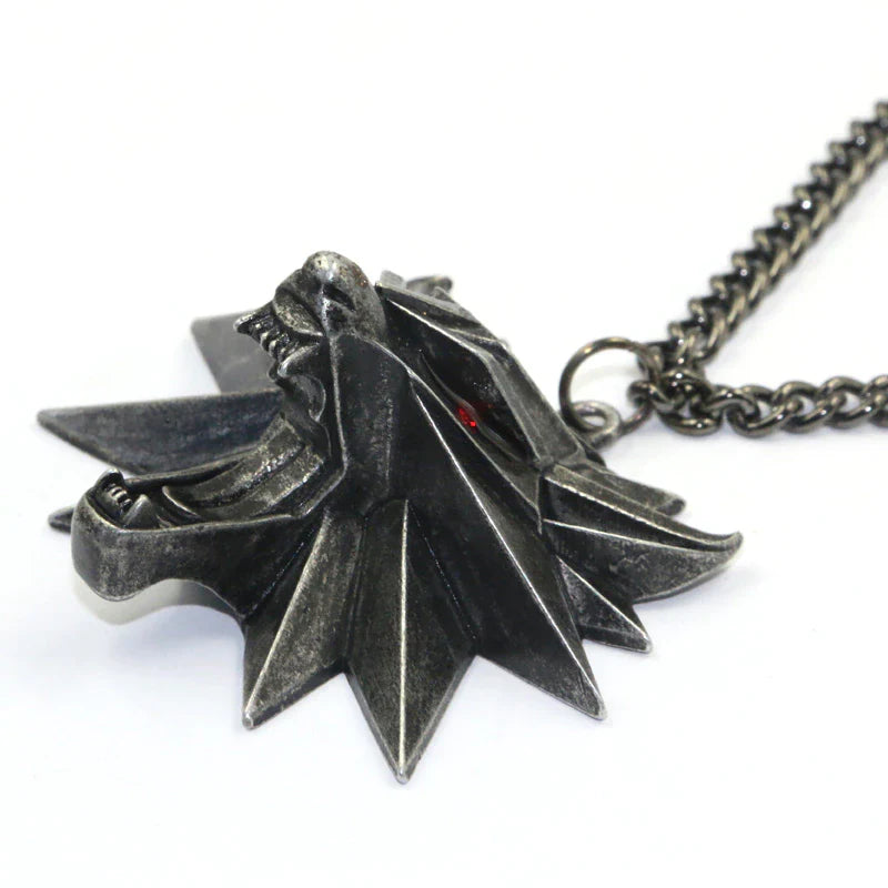 WOLF HUNT LOCKET NECKLACE-Red Eyes-Nora Luxe
