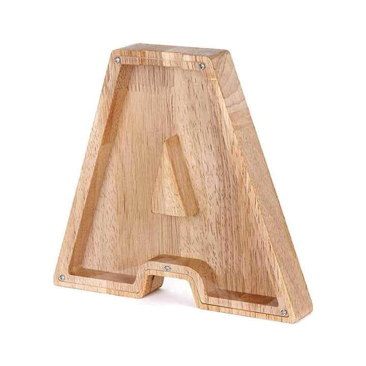 Wooden Alphabet Savings Box - LetterSaver-A-Nora Luxe