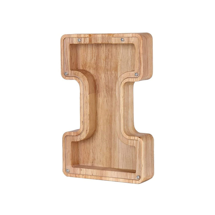 Wooden Alphabet Savings Box - LetterSaver-I-Nora Luxe