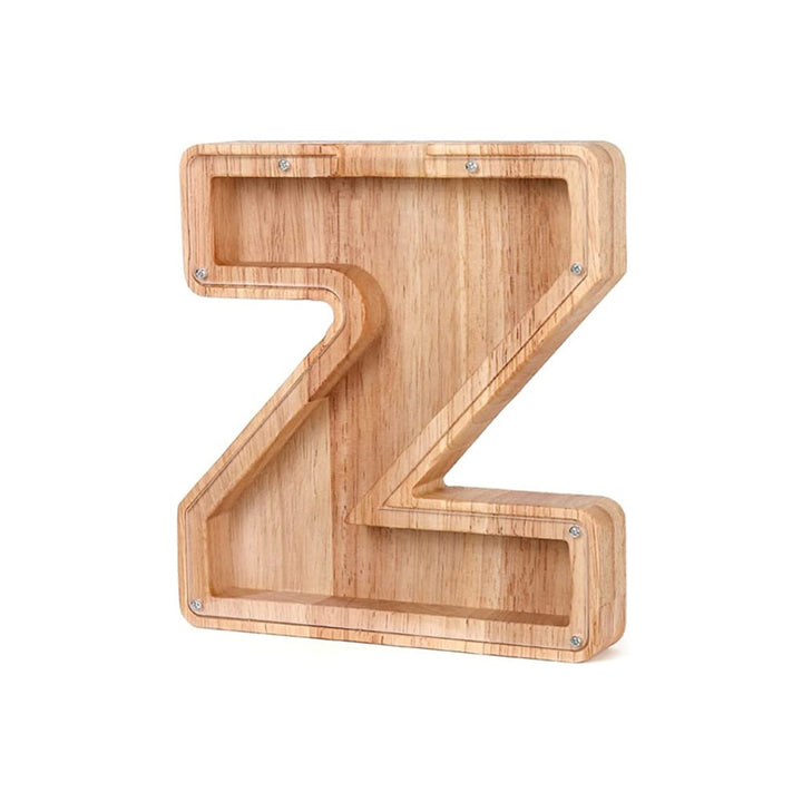 Wooden Alphabet Savings Box - LetterSaver-Z-Nora Luxe