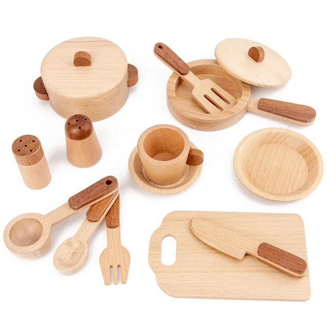 Wooden Kitchen Toy – CooknTimber-Kitchen items-The Livary