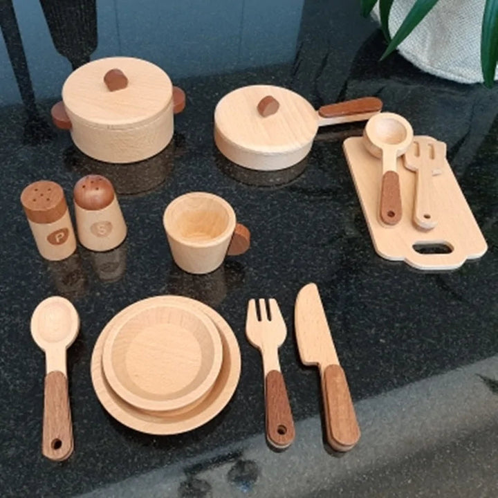 Wooden Kitchen Toy – CooknTimber-Kitchen items-The Livary