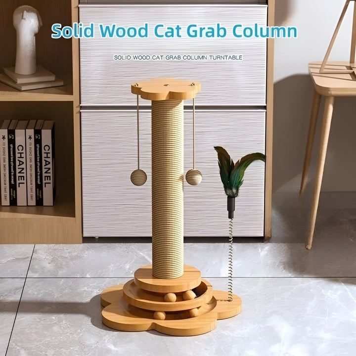 Wooden Play Balls for Cats - WoodPounce-9.45 x 15.75 inches-Nora Luxe