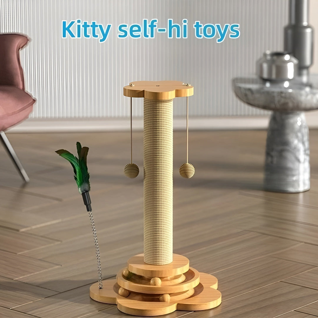 Wooden Play Balls for Cats - WoodPounce-9.45 x 15.75 inches-Nora Luxe