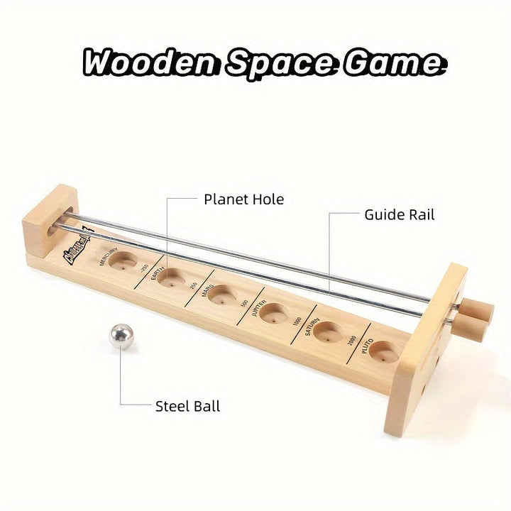 Wooden Stickball Game Space Adventure - SpaceBall Frenzy-Nora Luxe