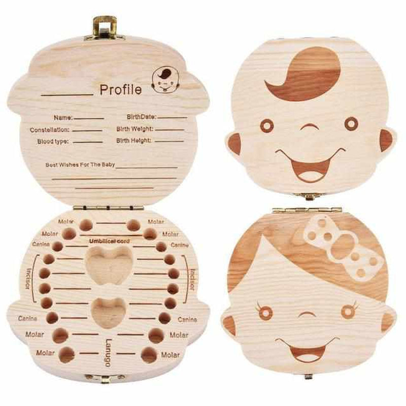 Wooden Tooth Box for Precious Memories - Tooth Treasure (1+1 FREE)-Boy-Nora Luxe