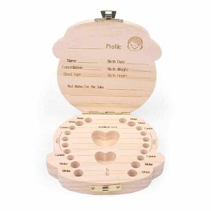 Wooden Tooth Box for Precious Memories - Tooth Treasure (1+1 FREE)-Boy-Nora Luxe