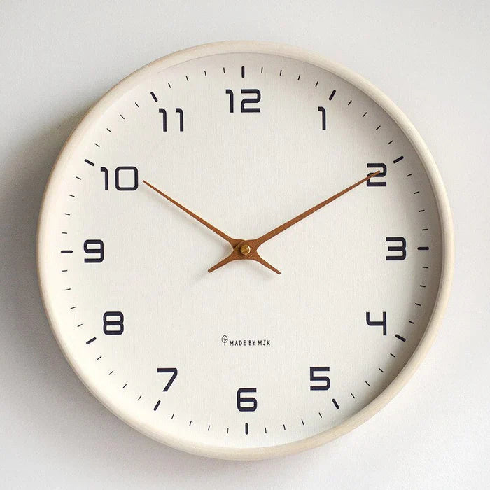 Wooden Wall Clock - NordicTimber-Brown-11.81 × 11.81 in-Nora Luxe