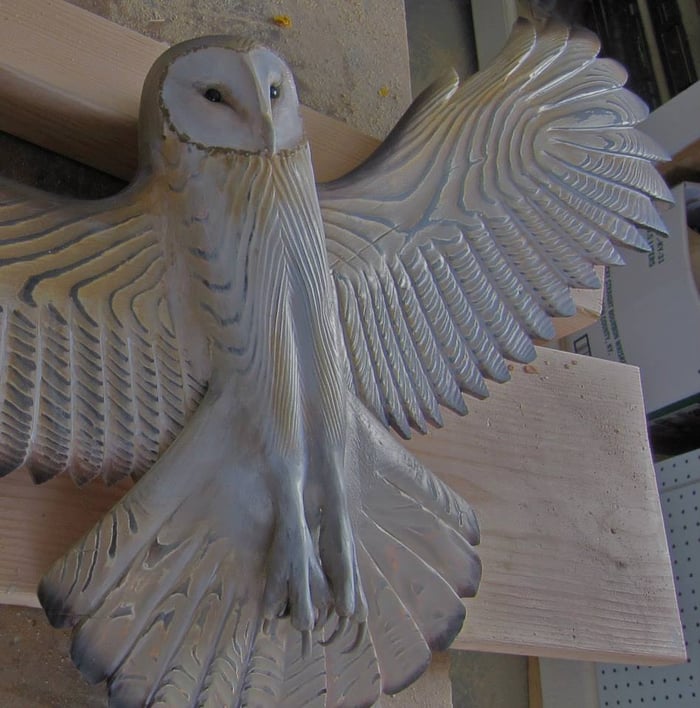 Wooden Wall Decoration – Owl “Majestic”-The Livary