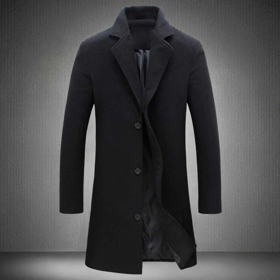 Wool men's jacket - Victor-Black-XS-Nora Luxe