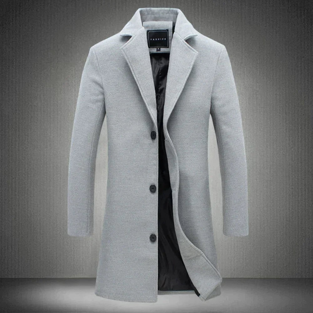 Wool men's jacket - Victor-Light Gray-XS-Nora Luxe