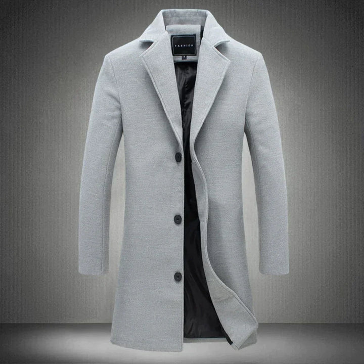 Wool men's jacket - Victor-Light Gray-XS-Nora Luxe