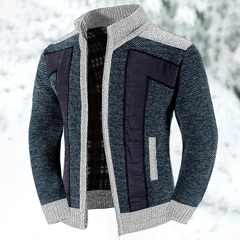 Wool Vest with Zip and Sweater - Leon-Dark blue-S-The Livary