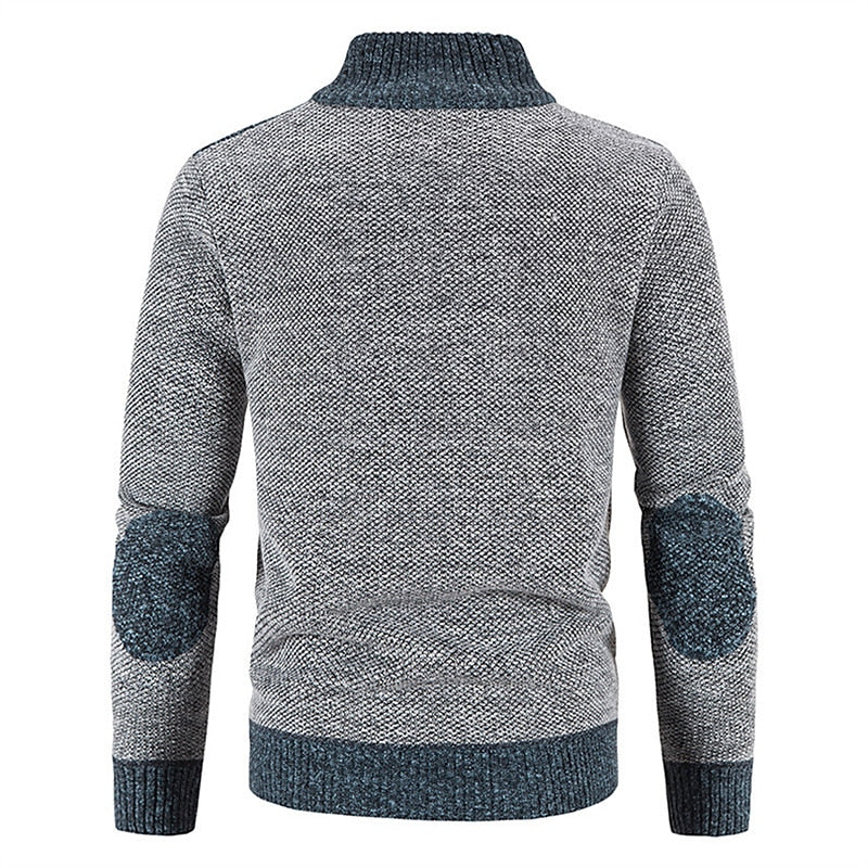 Wool Vest with Zip and Sweater - Leon-Light grey-S-The Livary