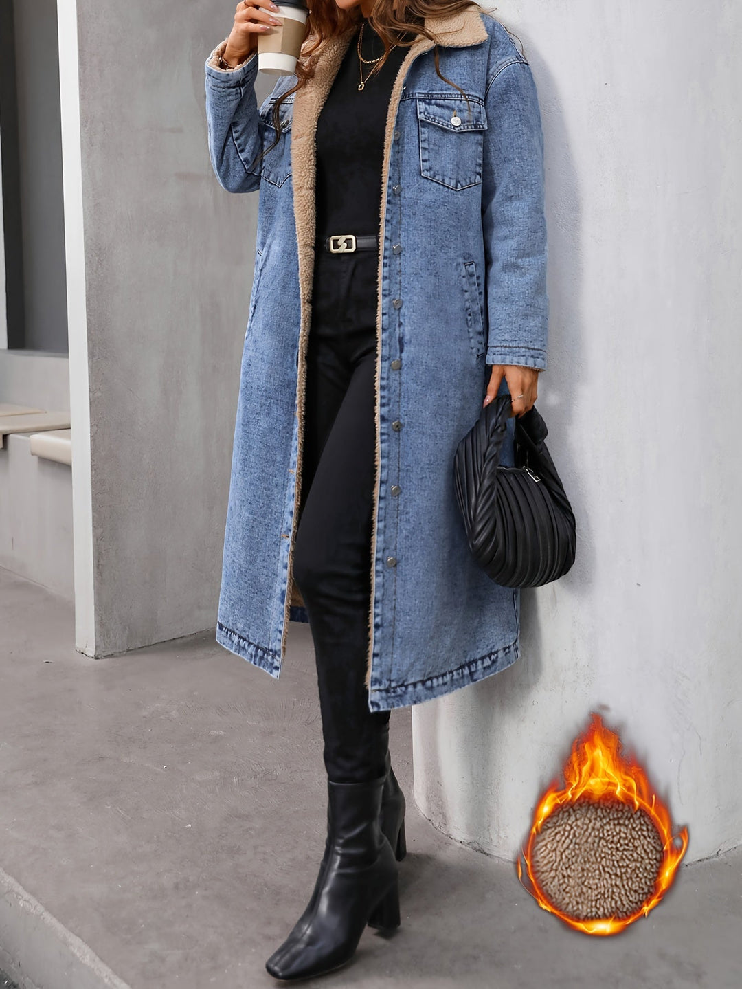 Worn Cropped Blue Denim Jacket - Sofia-S-Nora Luxe