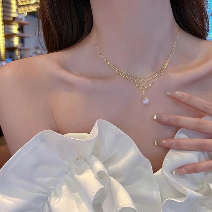 Woven Pearl Necklace - Mariela-Nora Luxe