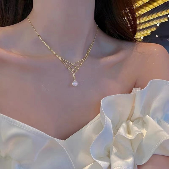 Woven Pearl Necklace - Mariela-Nora Luxe