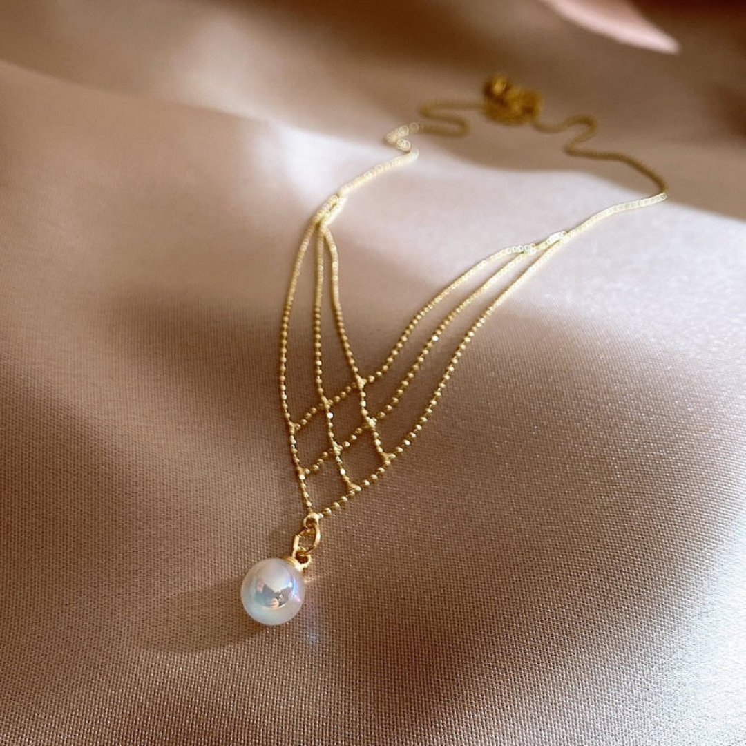 Woven Pearl Necklace - Mariela-Nora Luxe