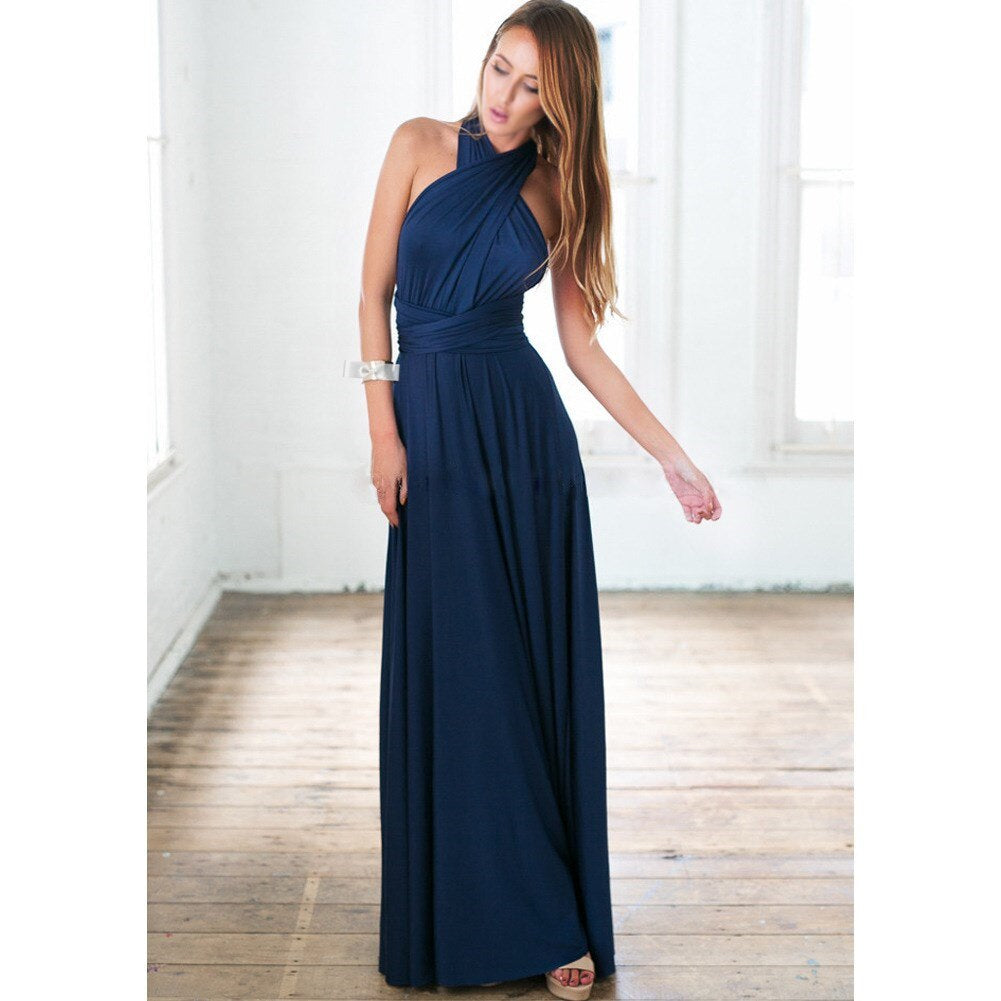 Wrap dress with adjustable top & versatile wearing options – Noelia-Blue-S-Nora Luxe