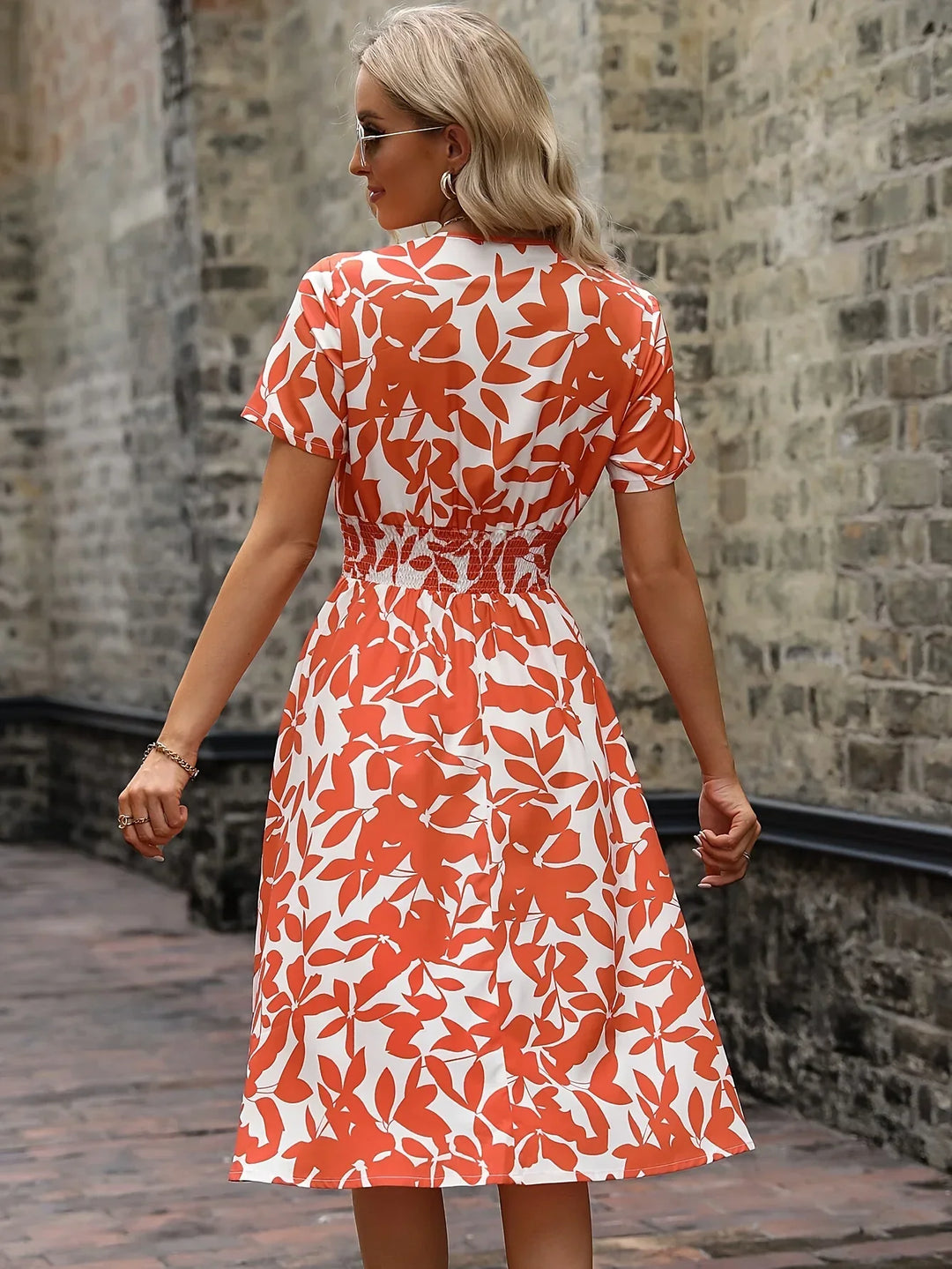 Wrap Dress with Floral Pattern | Livia | Fresh and Stylish-M-Black-Nora Luxe