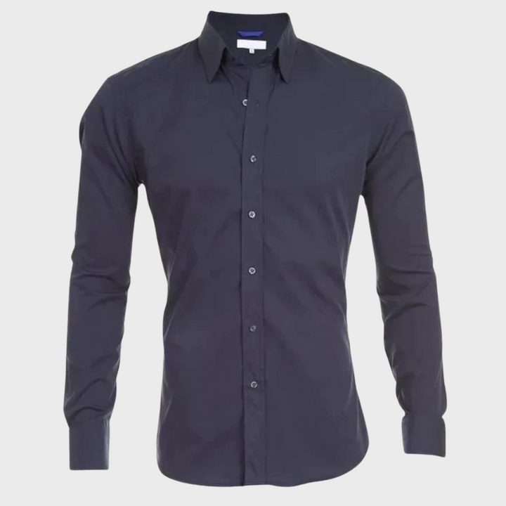 Wrinkle-free Shirt for Men - Milan-Black-XS-Nora Luxe