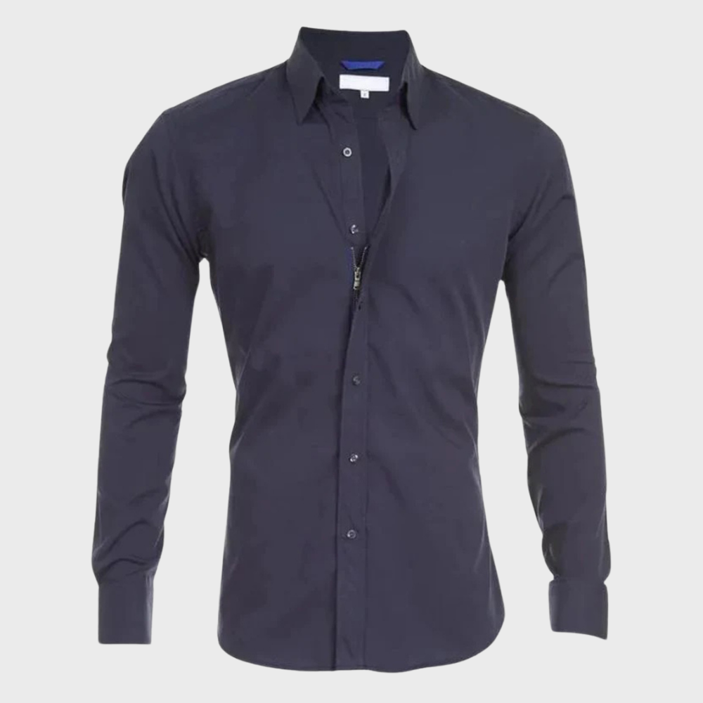 Wrinkle-free Shirt for Men - Milan-Black-XS-Nora Luxe