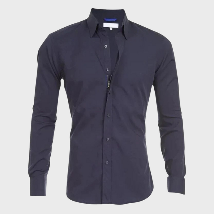 Wrinkle-free Shirt for Men - Milan-Black-XS-Nora Luxe