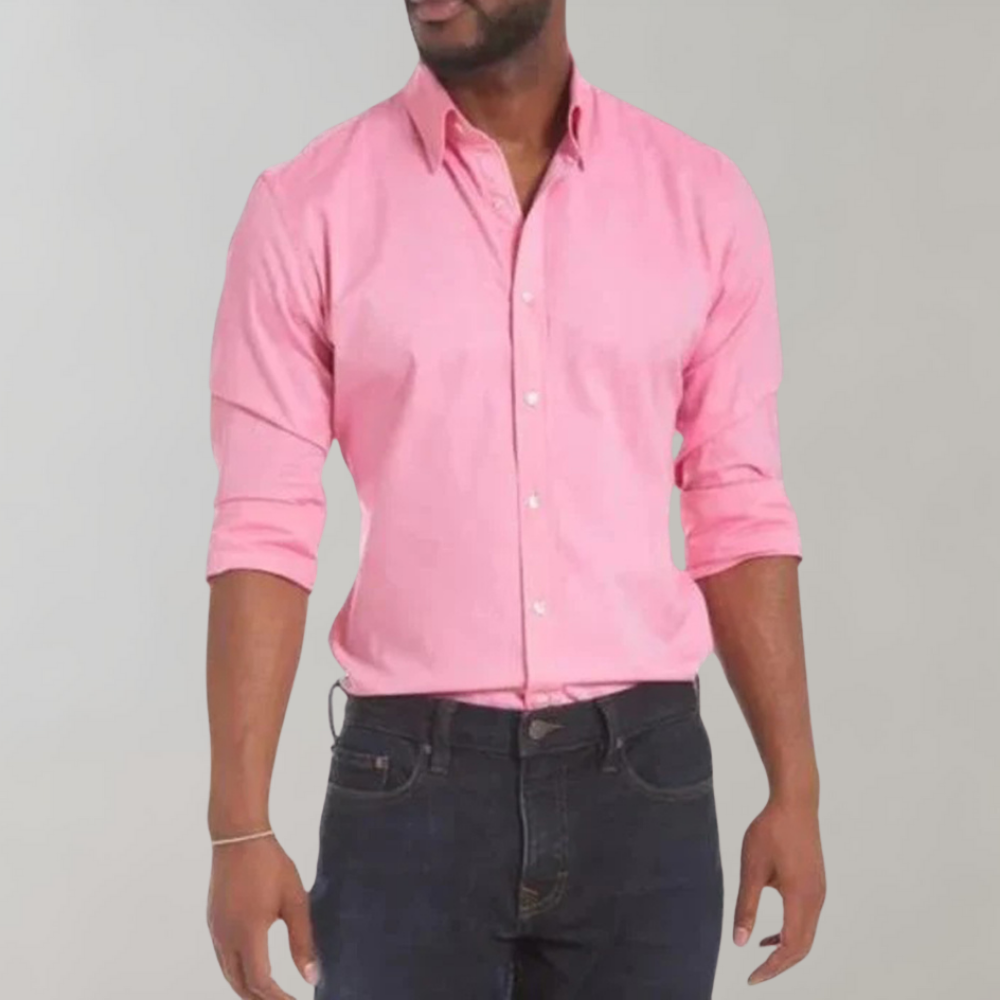 Wrinkle-free Shirt for Men - Milan-Pink-XS-Nora Luxe