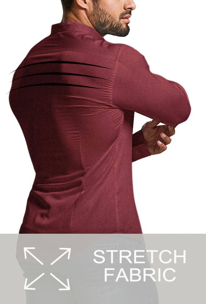 Wrinkle-Free Slim Fit Shirt for Men - David-Black-S-Nora Luxe