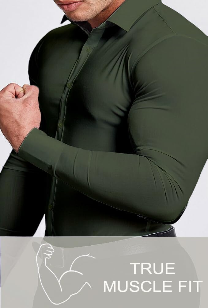 Wrinkle-Free Slim Fit Shirt for Men - David-Black-S-Nora Luxe