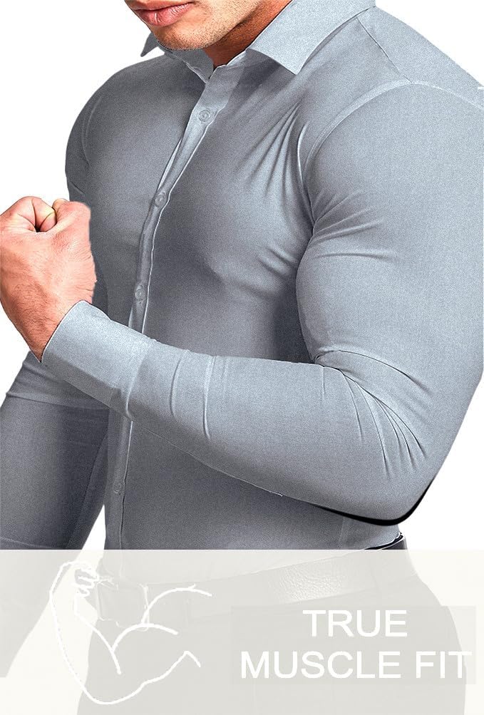 Wrinkle-Free Slim Fit Shirt for Men - David-Black-S-Nora Luxe