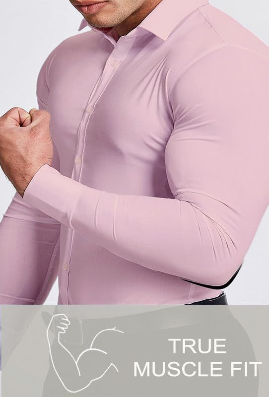 Wrinkle-Free Slim Fit Shirt for Men - David-Black-S-Nora Luxe