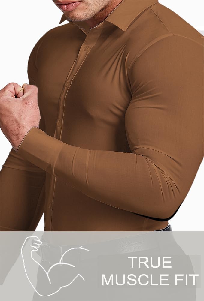 Wrinkle-Free Slim Fit Shirt for Men - David-Black-S-Nora Luxe