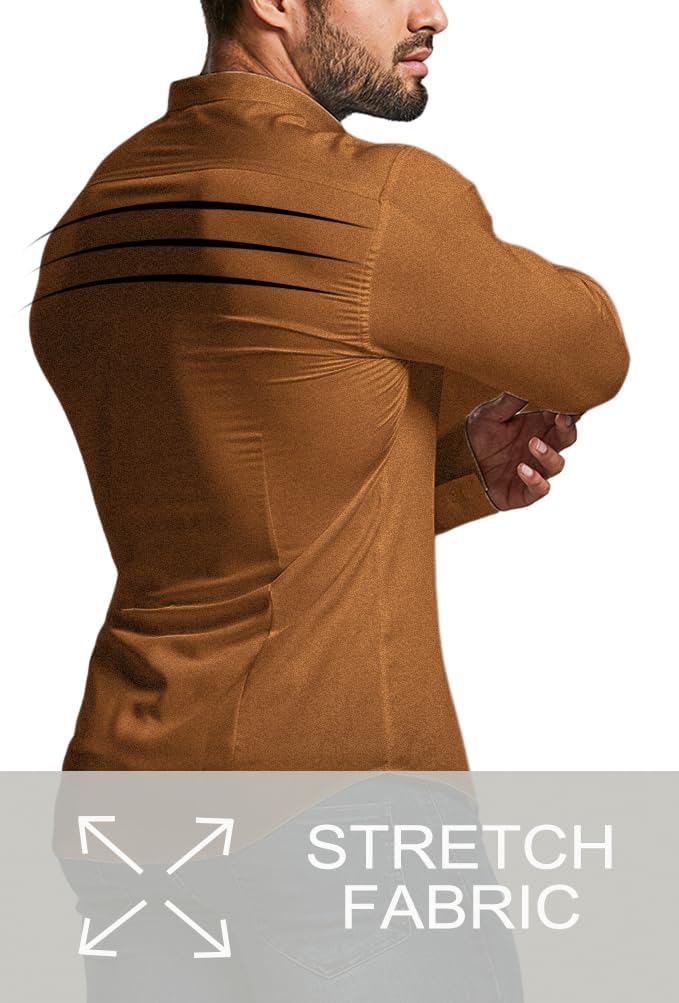 Wrinkle-Free Slim Fit Shirt for Men - David-Black-S-Nora Luxe