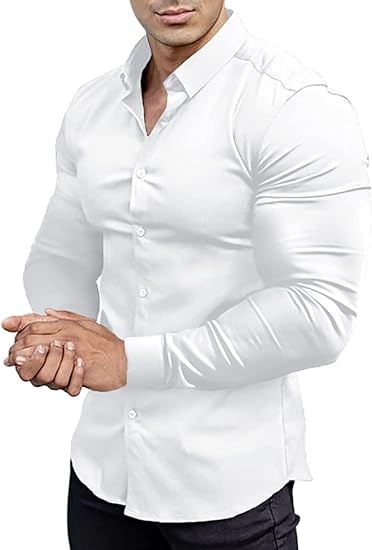 Wrinkle-Free Slim Fit Shirt for Men - David-White-S-Nora Luxe