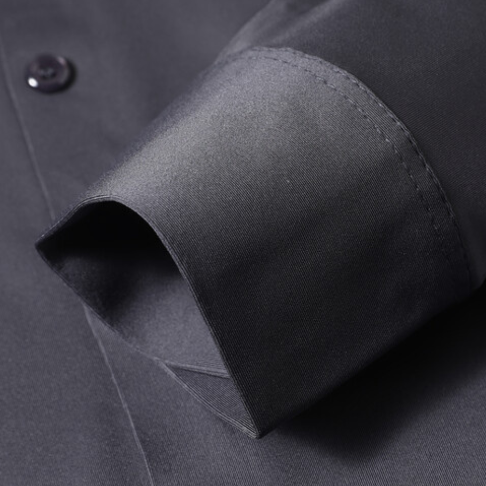 Wrinkle-free Timeless Men's Shirt - Mason-Black-S-Nora Luxe